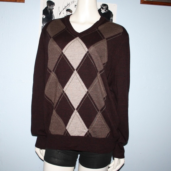 Dockers Other - Dockers Argyle Brown sweater size L